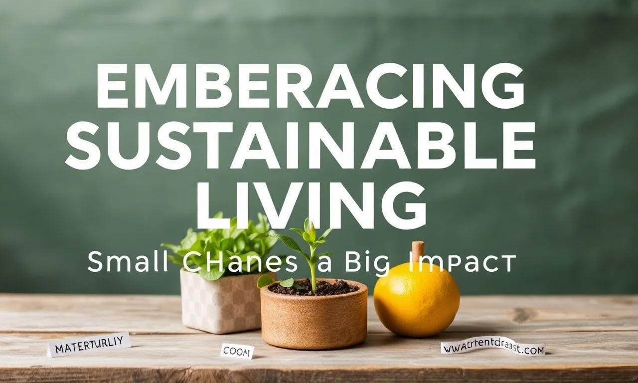 Embracing Sustainable Living: Small Changes for a Big Impact Embracing Sustainable Living: Small Changes for a Big Impact