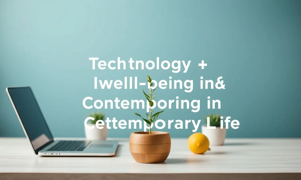 The Art of Balancing Technology and Well-being in Modern Life The Art of Balancing Technology and Well-being in Contemporary Life