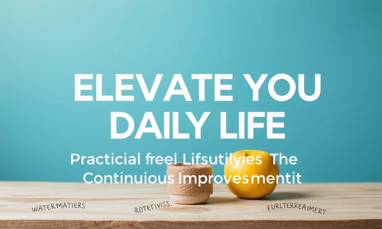 Elevate Your Daily Life: Practical Lifestyle Tips for Continuous Improvement