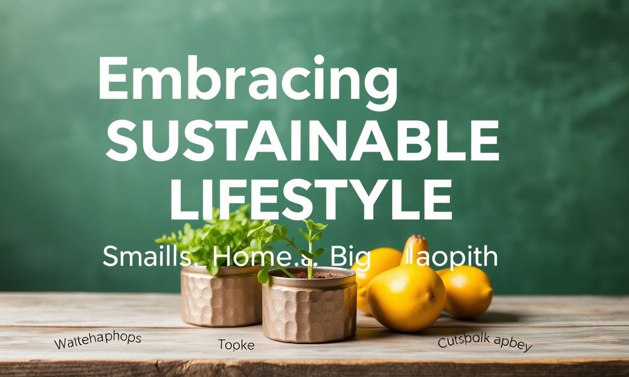 Embracing a Sustainable Lifestyle: Small Changes, Big Impact