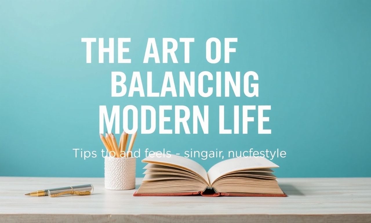 The Art of Balancing Modern Life: Tips and Tools for a Smarter Lifestyle