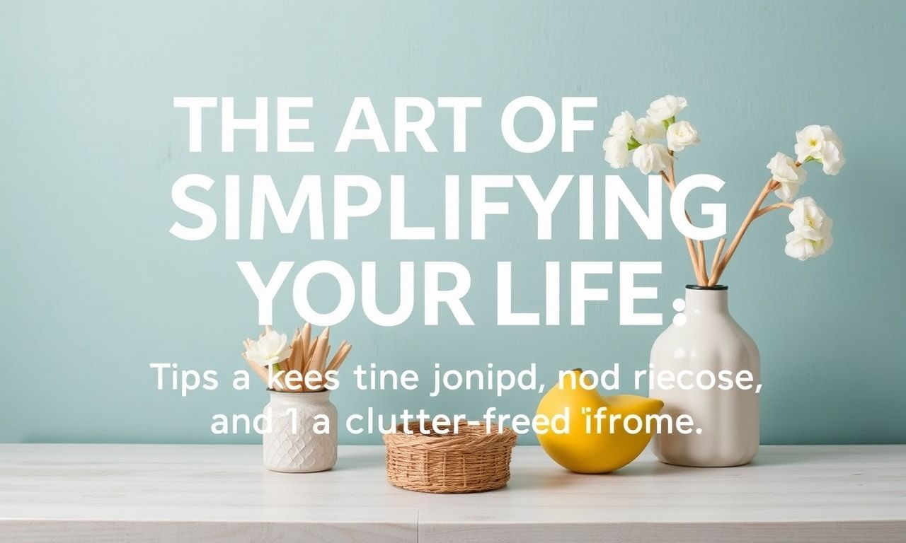 The Art of Simplifying Your Life: Tips for a Clutter-Free Mind and Home