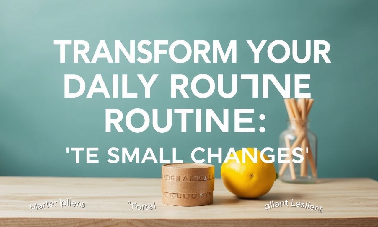 Transform Your Daily Routine: The Power of Small Changes