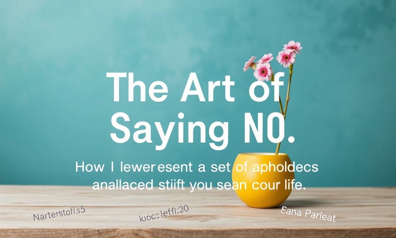 The Art of Saying No: How I Learned to Set Boundaries and Actually Enjoy My Life