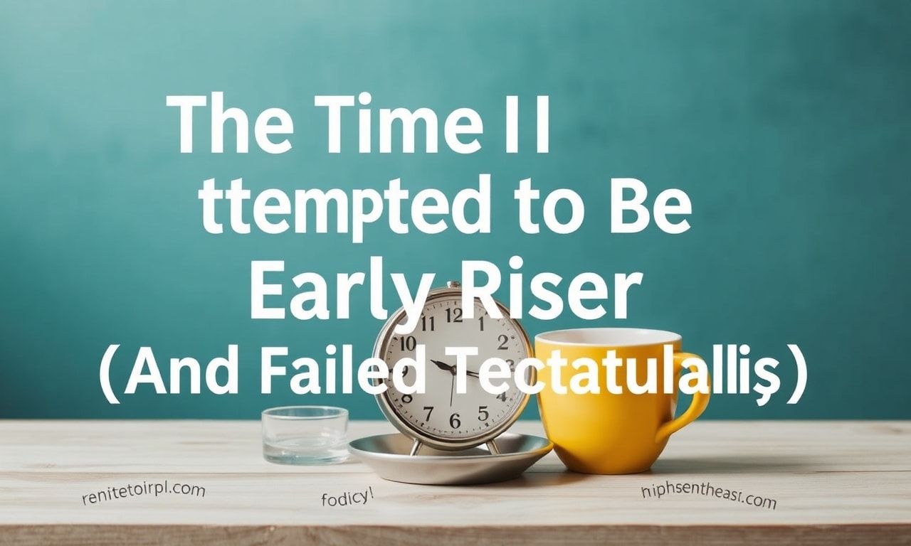 The Time I Tried to Be a Morning Person (And Failed Miserably)